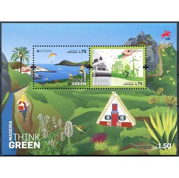 Poštovní známka CTT - Portugal post (2016) MiNr. 364 - 365 ** - Portugalsko Madeira - BLOCK 66 - Europa: Myslíme zeleně