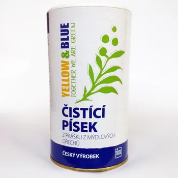Yellow & Blue Čistící písek z prášku z mýdlových ořechů Yellow & Blue Čistící písek z prášku z mýdlových ořechů