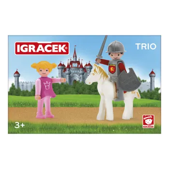 Figurka EFKO Igráček Trio Princezna, rytíř a bílý kůň