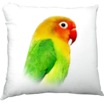 Pánská móda Polštář saténový s potiskem Agapornis růžohrdlý