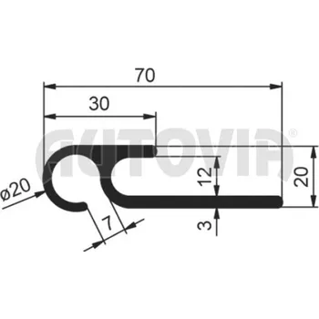 Plachta na motorové vozidlo Zahakovací profil pro napínání plachty