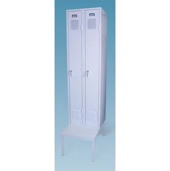 šatní skříně na lavičce dvoudílná kovová Barvy skříní	 šedo-šedé RAL7031