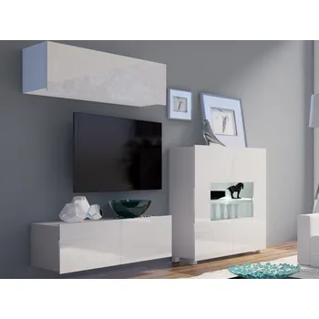 Obývací stěna GAB Obývací stěna LORONA 9, Bílá 105 cm