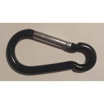 Karabina hliník, 60x6mm, nosnost 15kg - černá