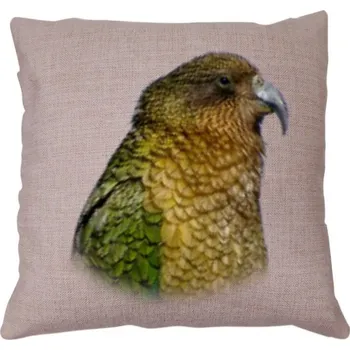 Pánská móda Polštář saténový s potiskem Papousek kea