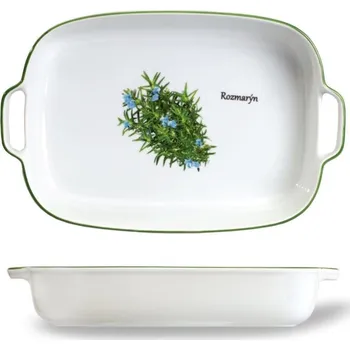 Thun 1794 Mísa zapékací s uchy, český porcelán, bylinky, 39,8 cm, Thun