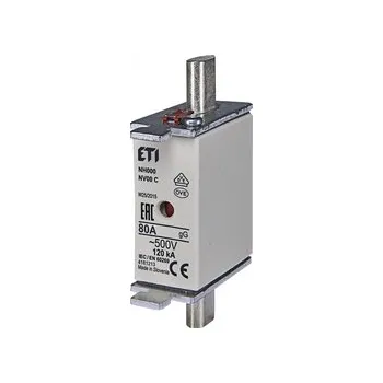 Autopojistky pojistka nožová 80A - NV00 C (000) gL-gG KOMBI 500V