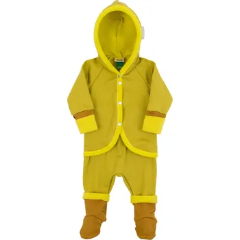 Kojenecká kombinéza hořčicový tecnostretchový overal