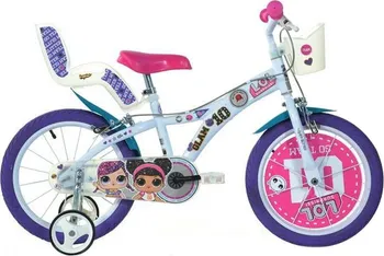 Dětské kolo Dino Bikes Dětské kolo 16" LOL Surprise se sedačkou pro panenku a košíkem