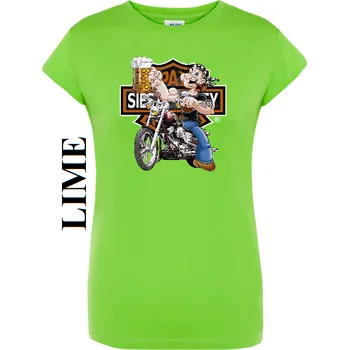 Pánské tričko levne damske tricko potisk Pepek biker pivo Barva: Lime - limetková, velikost: eu 32/34 viz tabulka pod výrobkem