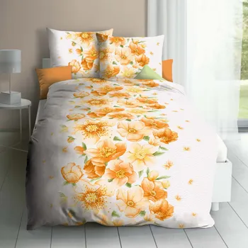 Povlečení Kaeppel | Krepové povlečení Tiffany oranžové, 140x220, 70x90