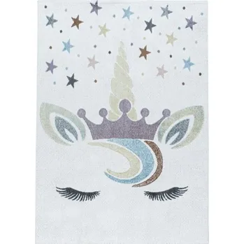 Koberec Dětský koberec Lucky 3613 white Kruh průměr 160 cm