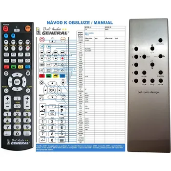General BEL CANTO PRe2, PRe6 - náhradní dálkový ovladač