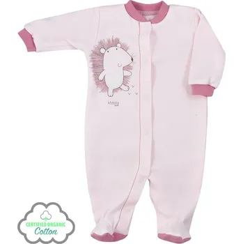 Kojenecké oblečení NEW BABY Kojenecký overal z organické bavlny Koala Lesní Přítel růžový vel.68