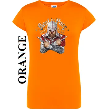 Pánské tričko levne damske tricko potisk Assassins Creed Barva: Orange - oranžová, velikost: eu 34/36 viz tabulka pod výrobkem
