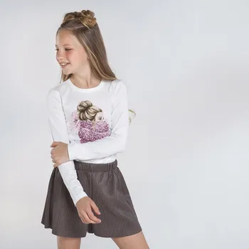 Oblečení a móda Mayoral Dívčí koženkové kraťasy 7954 hnědé Rozměr: 162 (16 let)