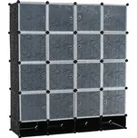 Max-i Modulární šatní organizér, černá / mléčná bílá, RODAN TYP 2