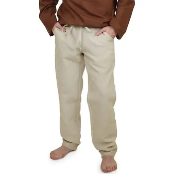 Pánské kalhoty imago Lněné pánské kalhoty - přírodní, velikost XL