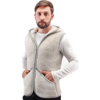 Dámská vesta Vesta s kapucí z ovčí vlny Everest XL světle šedá 200-100-00269