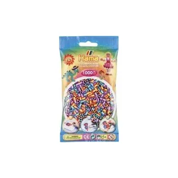Dětské navlékací korálky Zažehlovací korálky duhové 1000ks v sáčku