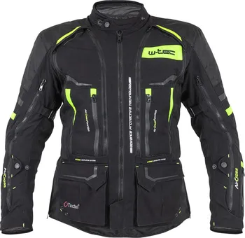 Moto bunda W-Tec Aircross černá/fluo žlutá