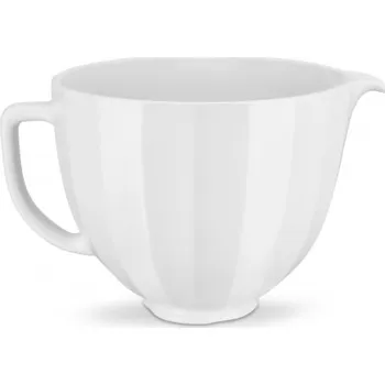 Příslušenství pro kuchyňský robot Keramická mísa 4,83 ltr. s výlevkou 5KSM2CB5PWS - bílá vroubkovaná Sleva 130Kč