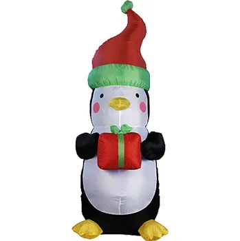 Vánoční dekorace CHRISTMAS GIFTS NAFUKOVACÍ OSVĚTLENÝ TUČŇÁK 180CM