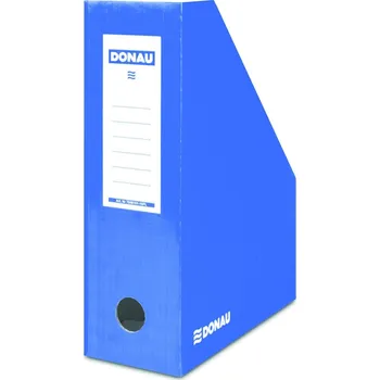 Stojan na časopisy Donau A4, 100 mm, lepenka, modrý