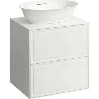 Koupelnový nábytek The New Classic - skříňka 58x45 pod umyvadlovou mísu H812852, H812853, 2 zásuvky, výřez, bílá lesklá H4060020856311