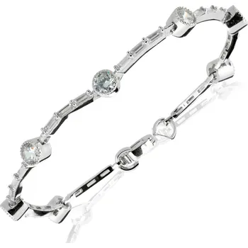 Náramek Elegantní náramek ze stříbra se zirkony - Meucci SB98