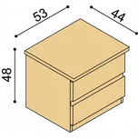 Noční stolek JELÍNEK DITA / DALILA CINK Buk, Černá