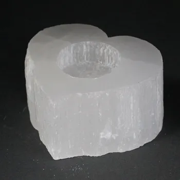 Svícen Aw. gifts Selenitový svícen Srdce 8 cm