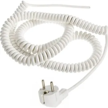 Napájecí kabel Precon Flexošňůra 863157-3-101/5 3x1,5 bílá kroucená pracovní délka cca 2m úhlová