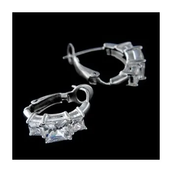 Náušnice Stříbrné náušnice kamenové kroužky