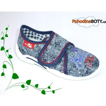 Dívčí tenisky Dětské textilní tenisky P373 Renbut (různé barvy vhodné i jako přezůvky)