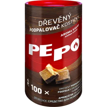 Podpalovač PE-PO dřevěný podpalovač kostičky 100ks FSC