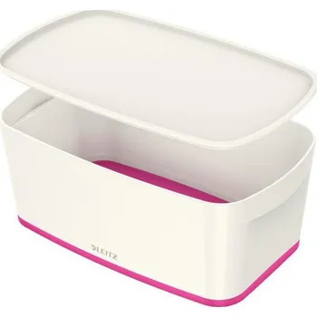 Úložný box Organizační box Leitz MyBox - s víkem S / bílo - růžová