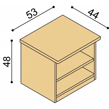 Noční stolek Noční stolek JELÍNEK DITA / DALILA CINK otevřený Buk, Beige
