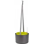 Plastia Samozavlažovací závěsný květináč Berberis 30 cm, antracit / zelená