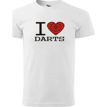 Pánské tričko Malfini Triko s potiskem - I Love Darts - white - M