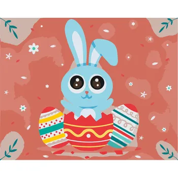 Malování podle čísel - Bunny Velikost: 40x50cm, Rámování: Pouze srolované plátno