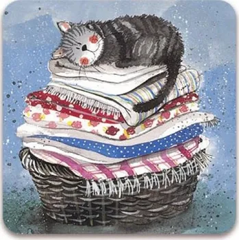 Podložka pod misku Podložka, podtácek Laundry basket, Alex Clark (Podložka kočka, s kočkou)