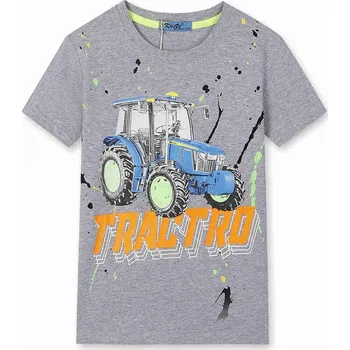 Chlapecké tričko velikostní řada:98-128-Chlapecké tričko KUGO - krátký rukáv - šedá barva