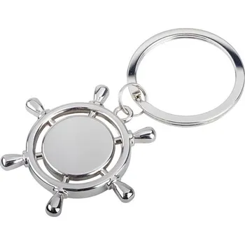 Přívěsek Kovový přívěsek na klíče ve tvaru kormidla