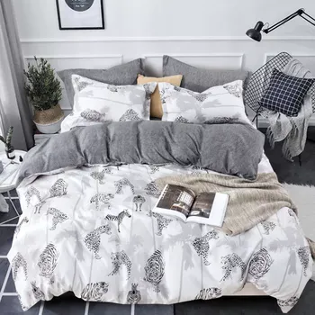 Povlečení Numberoplus Bavlněné povlečení oboustranná na dvě lůžka, s zvířecím Motivem