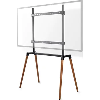 Televizní držák Nedis TVSM7250BK stojan pro TV, 60 - 75", 40 kg, Skandinávský design černá/buk