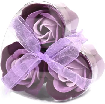 umělá květina Sada 3 Mýdlových Květů - Levandulová Růže