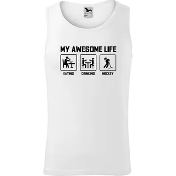 Pánské tílko Pánské tílko Malfini Core My awesome life - eating, drinking, hockey