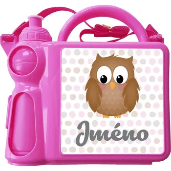 Svačinový box Svačinový set Sovička se jménem