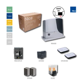 ROBUS600-BDKIT !! NICE pohon pro posuvné brány, set dle foto, max 600 kg